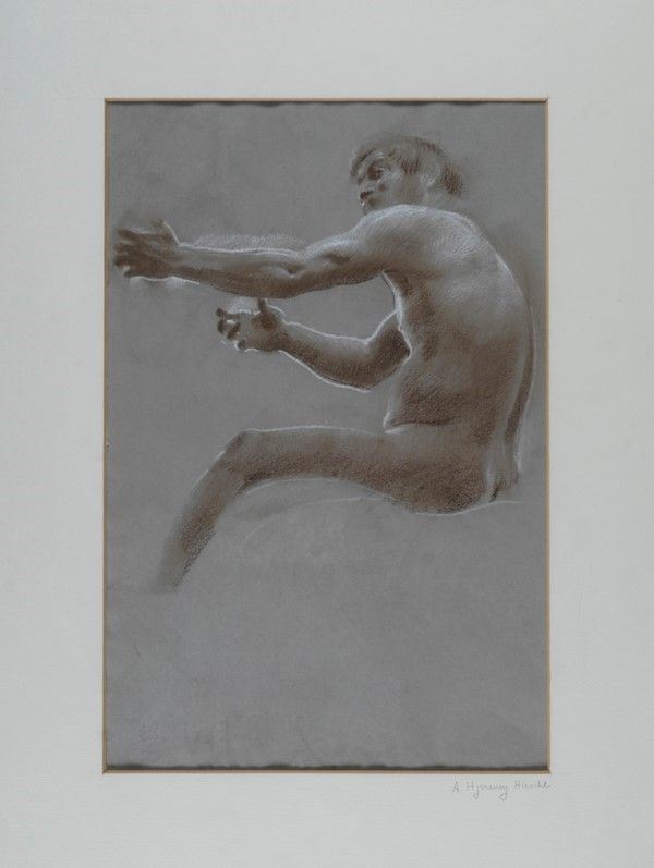 Adolf Hir&#233;my Hirschl : Nudo  - Pastelli e gessetti su carta - Asta Autori dell'800-900, Grafica ed Edizioni - I - Galleria Pananti Casa d'Aste
