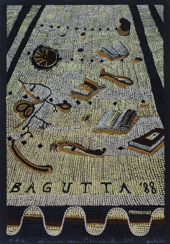Aldo Mondino : Bagutta  (1988)  - Serigrafia - Asta Autori dell'800-900, Grafica ed Edizioni - I - Galleria Pananti Casa d'Aste