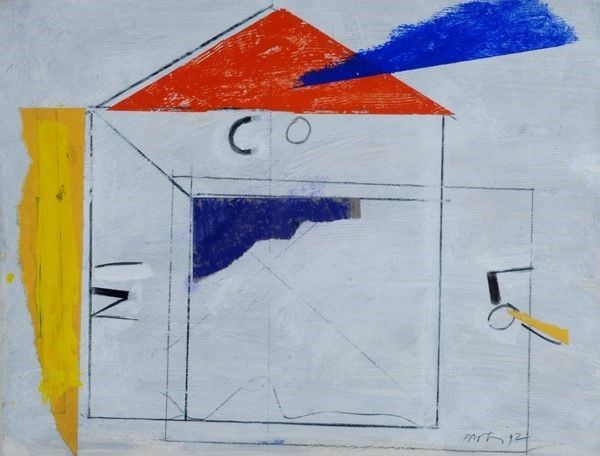 Gianfranco Pardi : Senza titolo  (1992)  - Tecnica mista e collage su carta - Auction Autori dell'800-900, Grafica ed Edizioni - I - Galleria Pananti Casa d'Aste