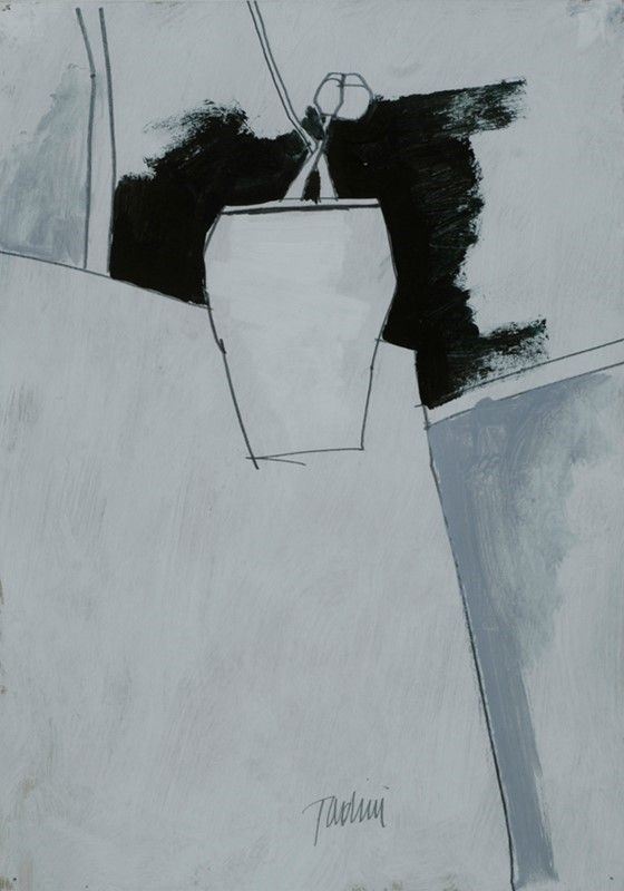 Emilio Tadini - Fiore in Bianco e Nero