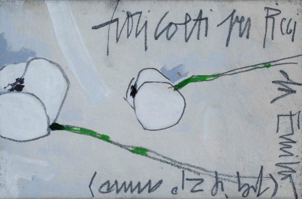 Emilio Tadini : Fiori colti per Picci  - Tecnica mista su tela - Auction Autori dell'800-900, Grafica ed Edizioni - I - Galleria Pananti Casa d'Aste