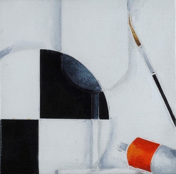 Emilio Tadini : Bicchiere  - Acrilico su tela - Auction Autori dell'800-900, Grafica ed Edizioni - I - Galleria Pananti Casa d'Aste