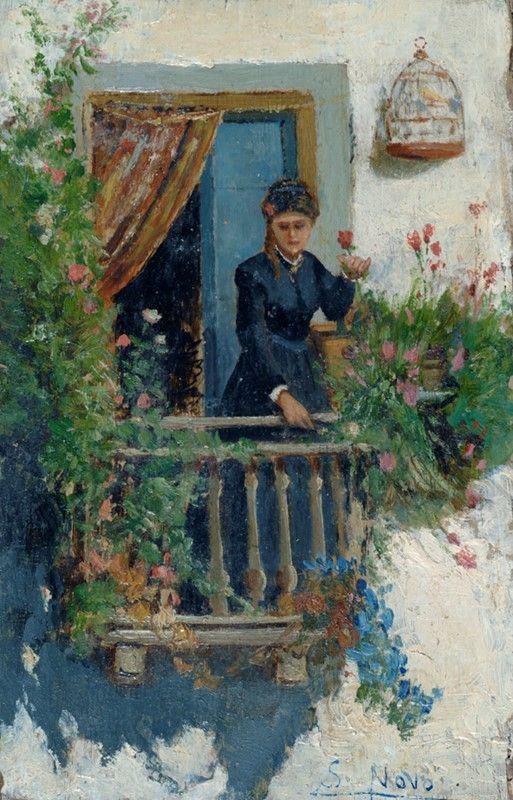 Stefano Novo - Ragazza al Balcone