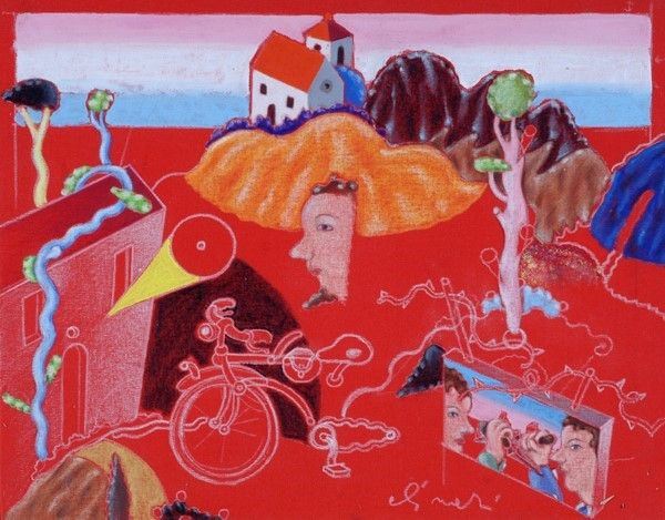 Luca Alinari : Senza titolo  - Tecnica mista su tela riportata su tavola - Auction Autori dell'800-900, Grafica ed Edizioni - I - Galleria Pananti Casa d'Aste
