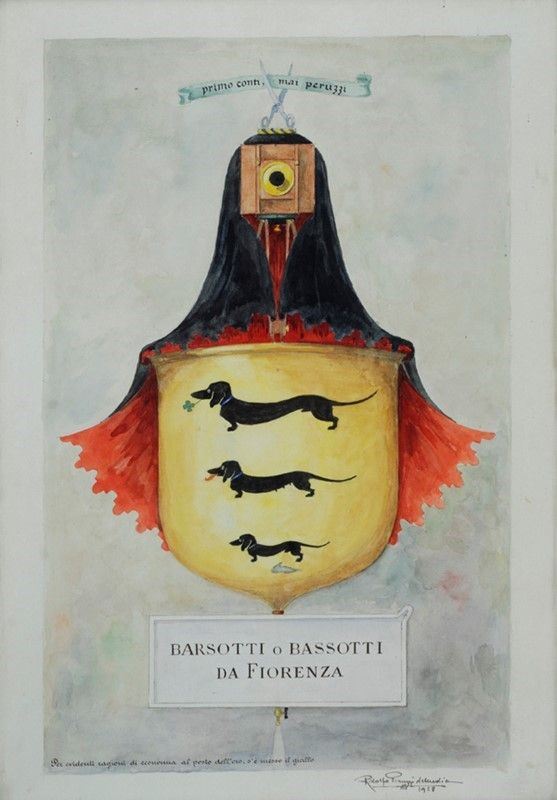 Anonimo, XX sec. - Stemma 'Bassotti o Barsotti da Fiorenza'