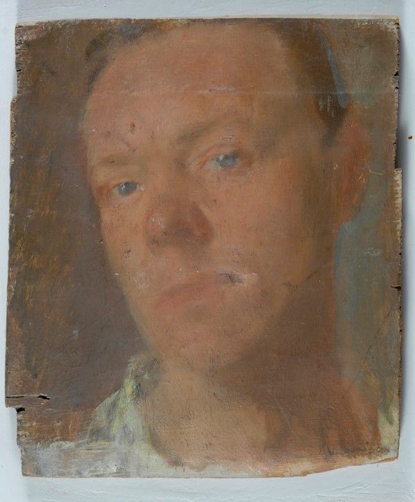 Virgilio Carmignani : Autoritratto  (1936)  - Olio su tavola - Asta Autori dell'800-900, Grafica ed Edizioni - I - Galleria Pananti Casa d'Aste
