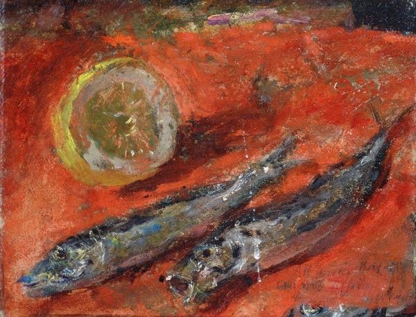 Gianni Vagnetti - Natura Morta con Acciughe e Limoni