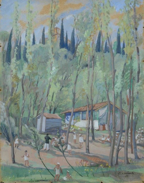 Giuseppe Piombanti - Le Colonie nel Bosco del Marrone di Grassina