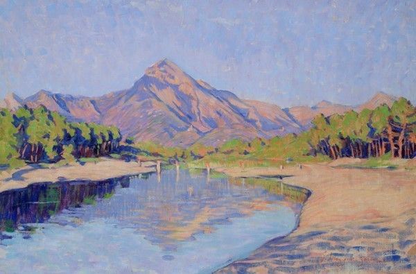 Emilio Mazzoni Zarini : Paaesaggio di montagna  - olio su tela - Auction Autori dell'800-900, Grafica ed Edizioni - I - Galleria Pananti Casa d'Aste