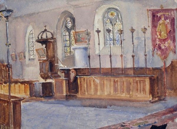 P. Aldi : Sagrestia  - Acquerello su carta - Auction Autori dell'800-900, Grafica ed Edizioni - I - Galleria Pananti Casa d'Aste