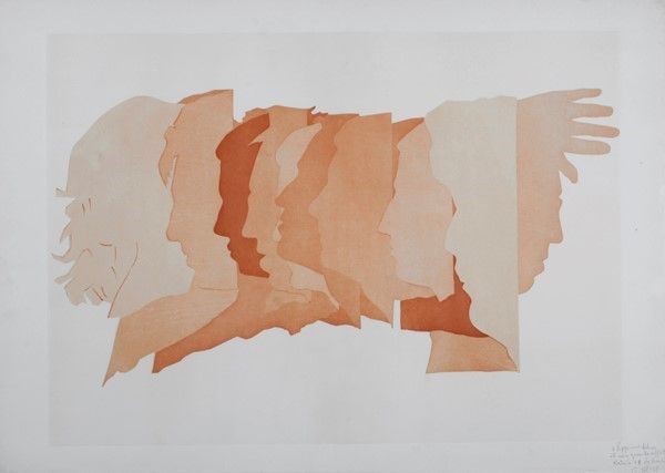 Mario Ceroli : Profili  (1971)  - Litografia - Auction Autori dell'800-900, Grafica ed Edizioni - I - Galleria Pananti Casa d'Aste
