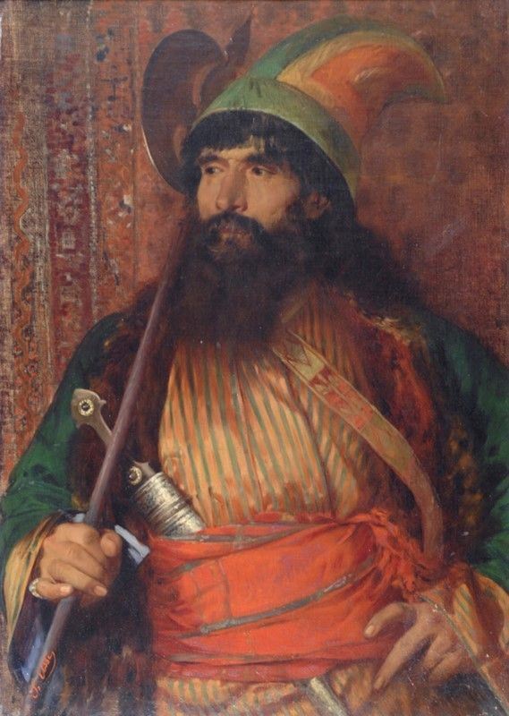 Stefano Ussi - Guerriero ottomano