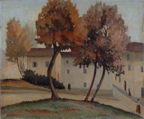 Guido Ferroni - Case con Alberi