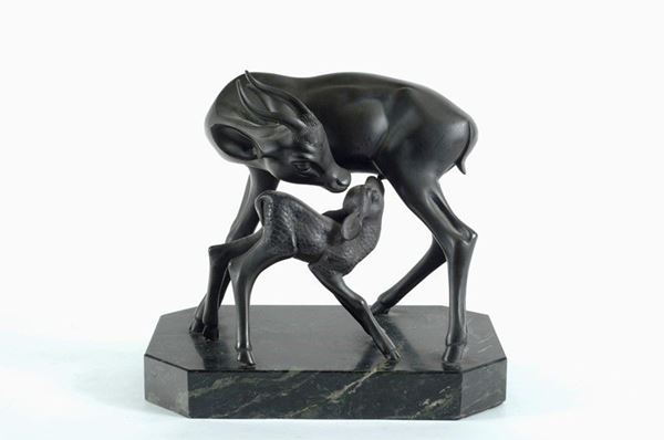 Sirio Tofanari,Anonimo, XX sec. - Cerbiatti
