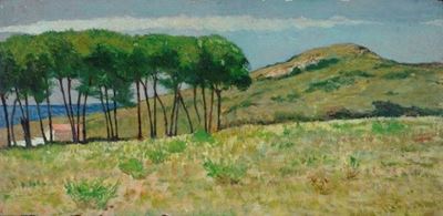Monte Burrone, olio su tavola