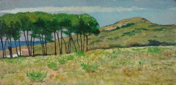 Giovanni Fattori - Monte Burrone, olio su tavola