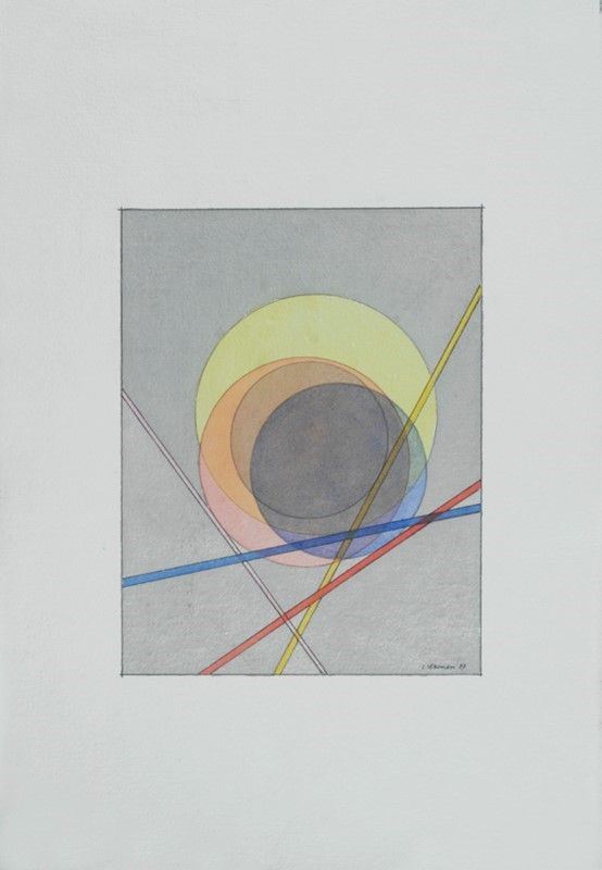 Luigi Veronesi : Composizione  (1987)  - Acquerello su carta - Asta Arte moderna e contemporanea - Galleria Pananti Casa d'Aste