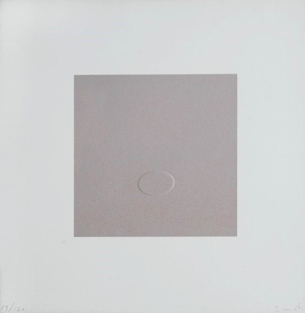 Turi Simeti : Un ovale rosa  - Calcografia su carta - Auction Grafica ed edizioni - Galleria Pananti Casa d'Aste