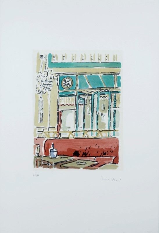 Orfeo Tamburi : Cafè  - Serigrafia - Auction Grafica ed edizioni - Galleria Pananti Casa d'Aste
