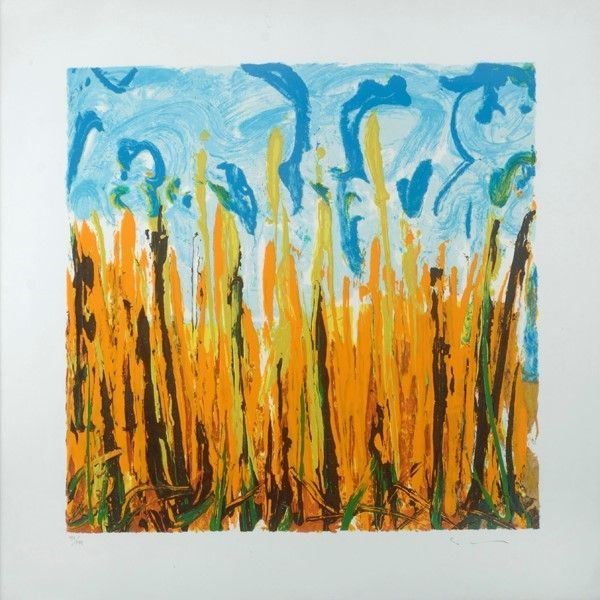 Mario Schifano : Campo di grano  - Serigrafia - Asta Grafica ed edizioni - Galleria Pananti Casa d'Aste