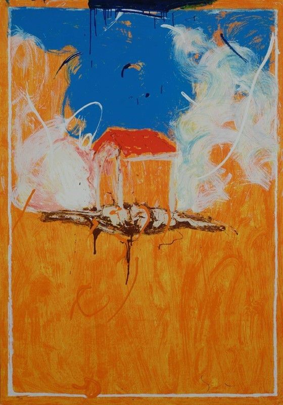 Mario Schifano : Senza titolo  - Litografia - Asta Grafica ed edizioni - Galleria Pananti Casa d'Aste