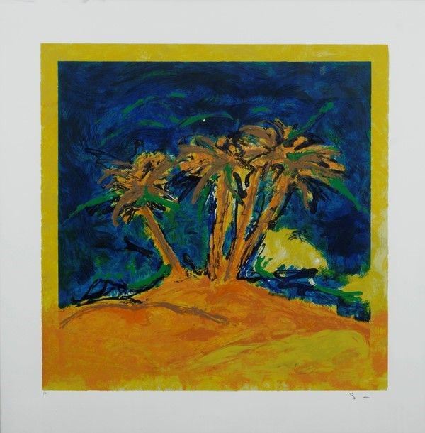 Mario Schifano : Palma  (1993)  - Serigrafia - Auction Grafica ed edizioni - Galleria Pananti Casa d'Aste