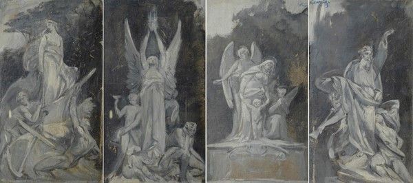 Giuseppe Cassioli - Studi per Gruppi Scultorei