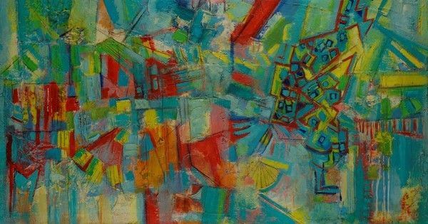 Kessenlis Nikos : Astratto  (1955)  - Olio su tela - Asta Autori del XIX e XX sec., arte moderna e contemporanea - I - Galleria Pananti Casa d'Aste