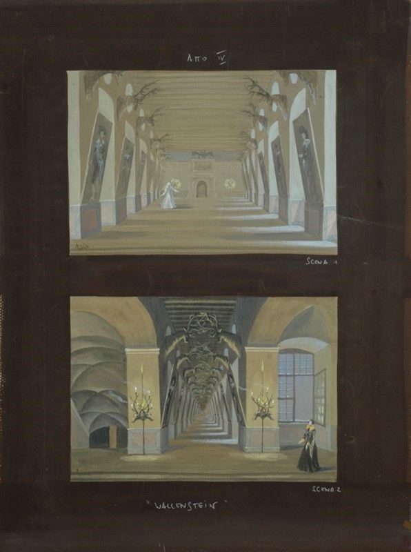 Enrico D'assia - Copia di Bozzetti Scenografici per Wallenstein