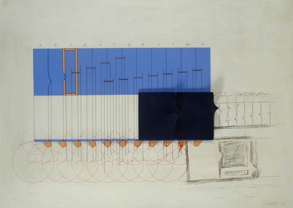 Agostino Bonalumi : Progetto  (1971)  - Serigrafia con maquettes applicate - Asta Arte moderna e contemporanea - Galleria Pananti Casa d'Aste