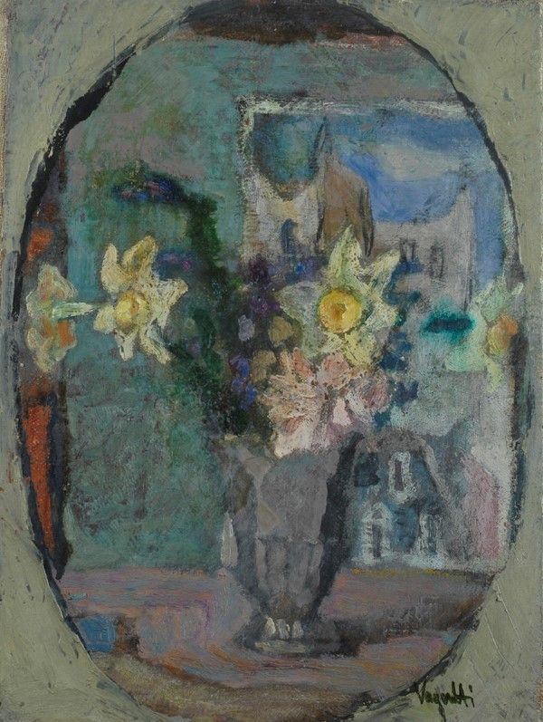 Gianni Vagnetti : Natura morta  - Olio su tela - Auction Autori del XIX e XX sec., arte moderna e contemporanea - I - Galleria Pananti Casa d'Aste