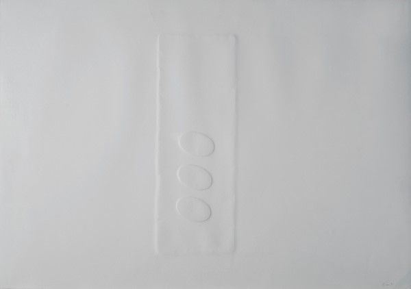 Turi Simeti : 3 Ovali bianchi  (2000)  - Calcografia - Asta Arte moderna e contemporanea - Galleria Pananti Casa d'Aste