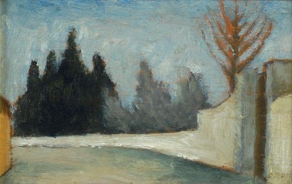 Ottone Rosai - Strada con cipressi
