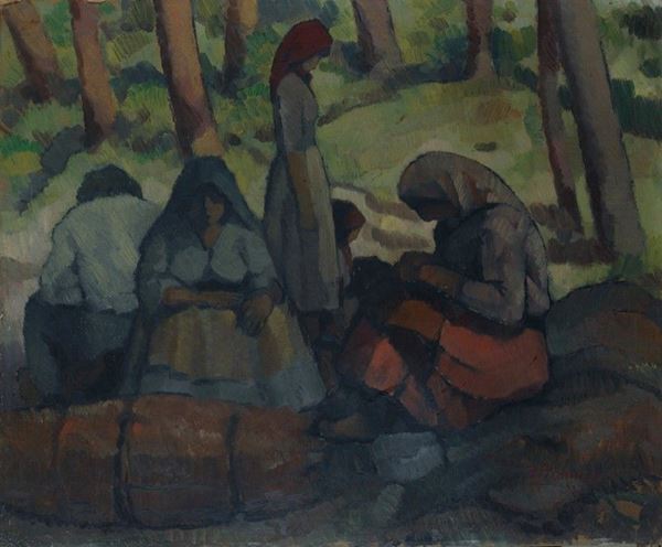 Ferruccio Pizzanelli : Il riposo  (1927)  - Olio su cartone - Auction Autori del XIX e XX sec. - II - Galleria Pananti Casa d'Aste