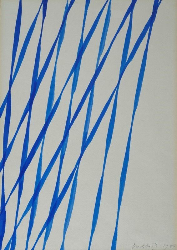 Piero Dorazio : Senza titolo  (1956)  - Acquerello su carta - Asta Arte moderna e contemporanea - Galleria Pananti Casa d'Aste