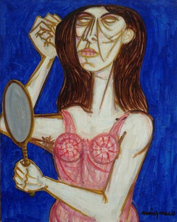 Giuseppe Migneco - Donna allo specchio