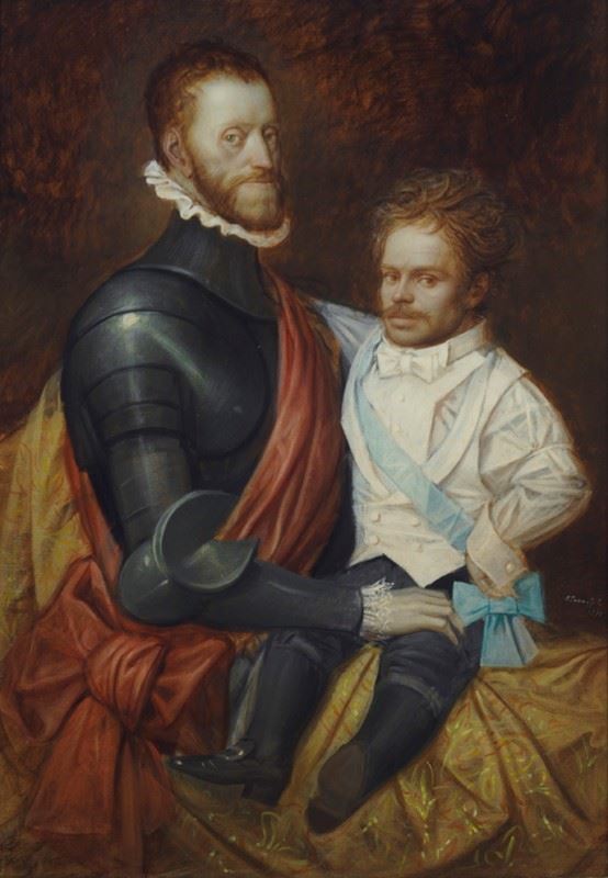 Riccardo Tommasi Ferroni - Self-portrait with Charles V