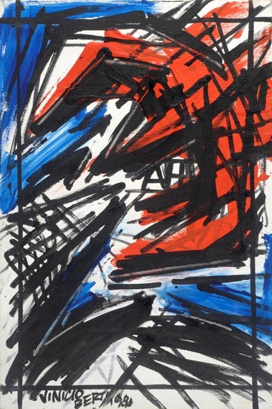 Vinicio Berti : Antagonismo  (1981)  - Acrilico su tela - Auction Arte moderna e contemporanea - Galleria Pananti Casa d'Aste