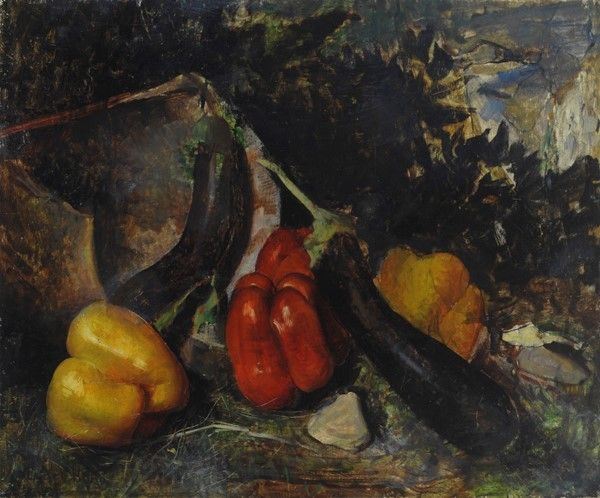 Enrico Del Bono - Natura morta con peperoni