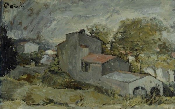 Bruno Paoli : La Casaccia a L'Africo  (1963)  - Olio su faesite - Auction Autori dell'800-900, Arte moderna e contemporanea - I - Galleria Pananti Casa d'Aste