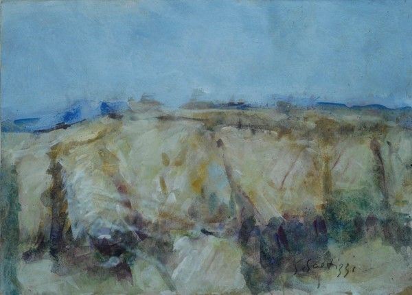 Sergio Scatizzi : Paesaggio  - Tempera su carta - Auction Autori del XIX e XX sec., arte moderna e contemporanea - I - Galleria Pananti Casa d'Aste