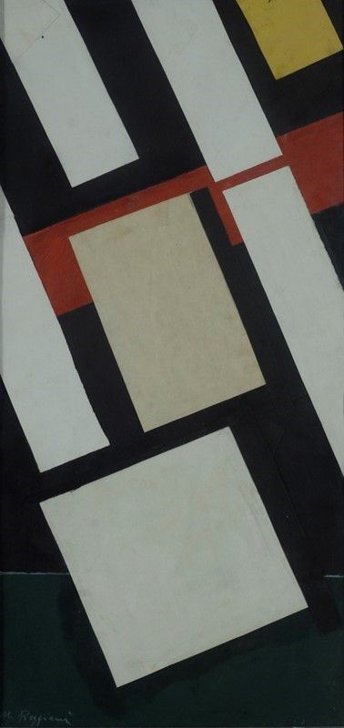 Mauro Reggiani : Composizione  (1965)  - Collage intelato - Auction Arte moderna e contemporanea - Galleria Pananti Casa d'Aste