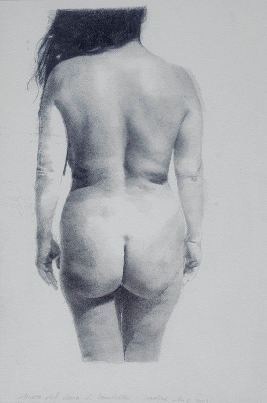 Giovanni Iudice : Studio per la doccia di Donatella  (2003)  - Matita su carta - Asta Arte moderna e contemporanea - Galleria Pananti Casa d'Aste