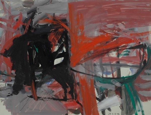 Claudio Cintoli : Sensa titolo  (1961)  - Tempera su carta - Asta Arte moderna e contemporanea - Galleria Pananti Casa d'Aste