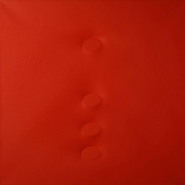 Turi Simeti : 4 ovali rossi  (2002)  - Acrilico su tela sagomata - Auction Arte moderna e contemporanea - Galleria Pananti Casa d'Aste