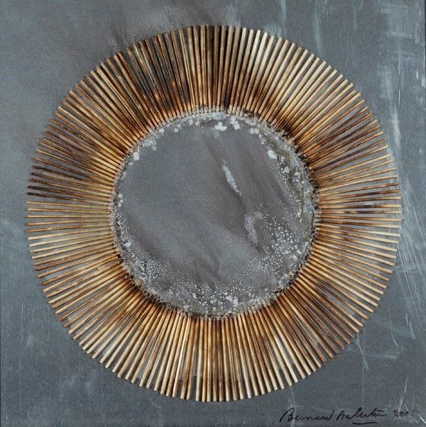 Bernard Aubertin : Senza titolo  (2005)  - Combustione di fiammiferi su lastra d'acciaio - Auction Arte moderna e contemporanea - Galleria Pananti Casa d'Aste