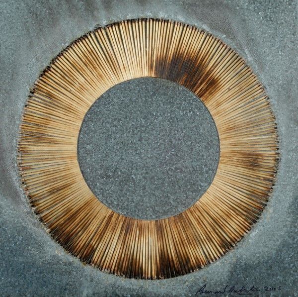 Bernard Aubertin : Senza titolo  (2005)  - Combustione di fiammiferi su lastra d'acciao. - Asta Arte moderna e contemporanea - Galleria Pananti Casa d'Aste