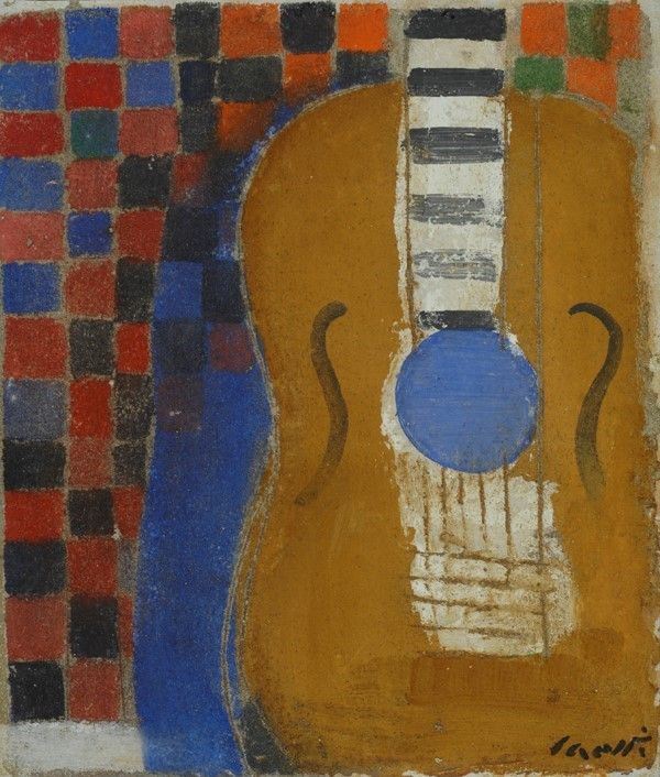 Bruno Saetti - Natura morta con chitarra