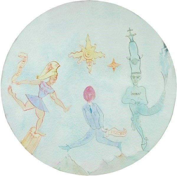 Luigi Ontani : Etruscolato soletario enoaraf  (1980)  - Acquerello su carta - Auction Arte moderna e contemporanea - Galleria Pananti Casa d'Aste
