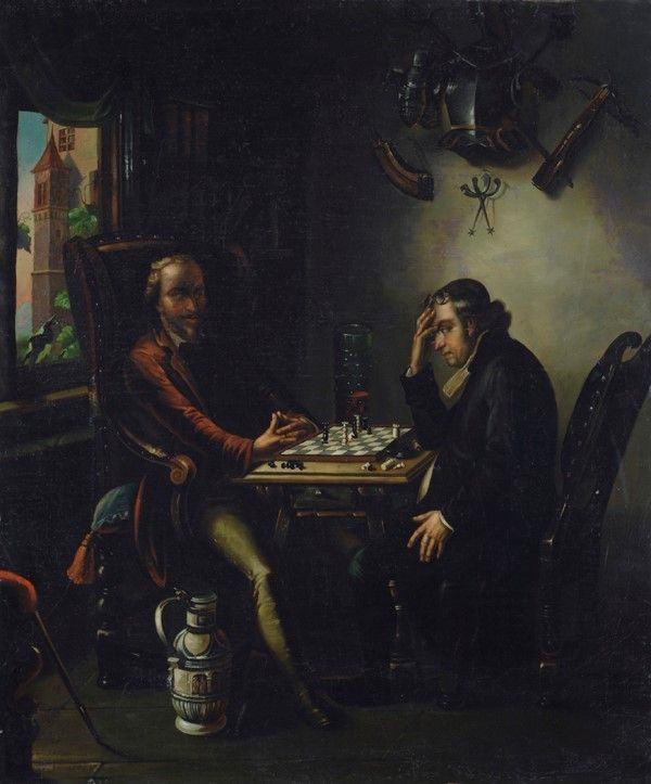 Anonimo, XIX Sec. - Il Gioco degli Scacchi; Conversazioni in Cantina